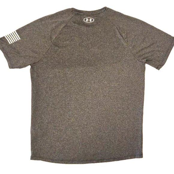 Men's UNDER ARMOUR "Freedom" Loose Fit - Gray Poly T-shirt. Sz. Large. - Picture 2 of 4